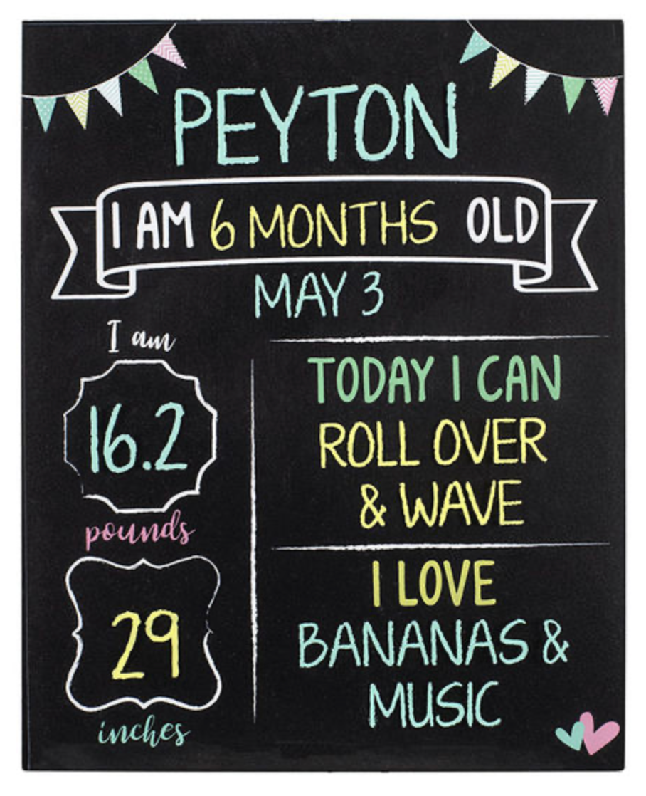 Baby Milestone Chalkboard