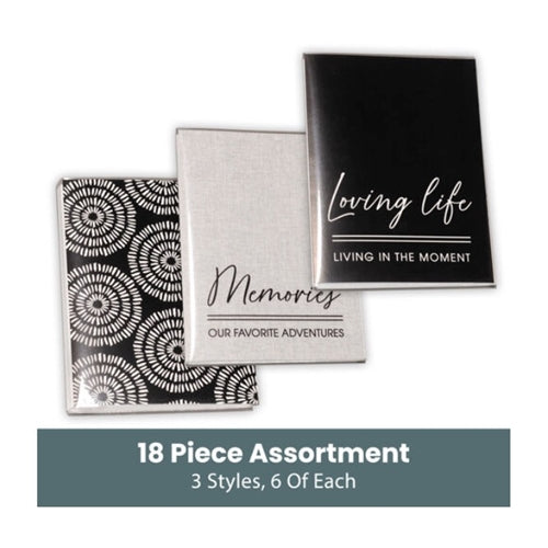 1-Up 4x6 Brag Book - Black & Grey