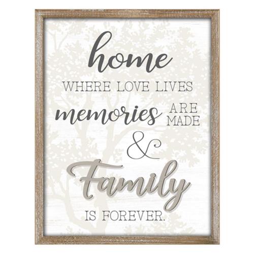 Wood Home Memories Plaque