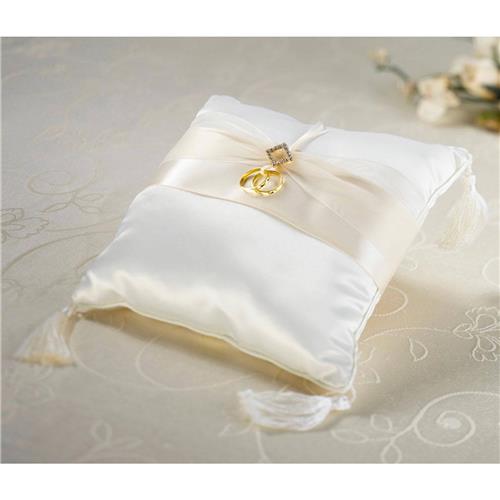 Ivory Diamond Ring Pillow