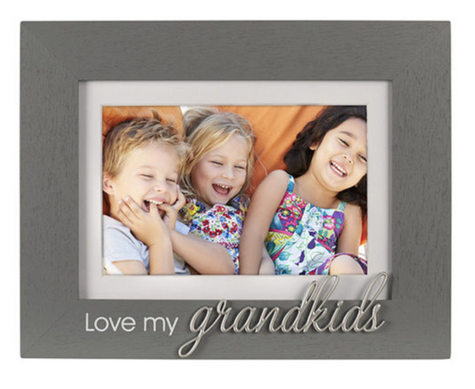 4x6 Distressed Matted Script - Grandkids