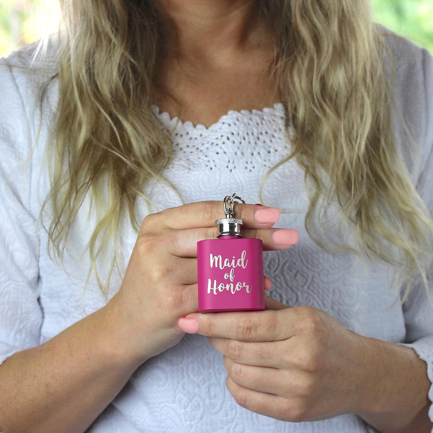 Maid of Honour Pink Mini Flask