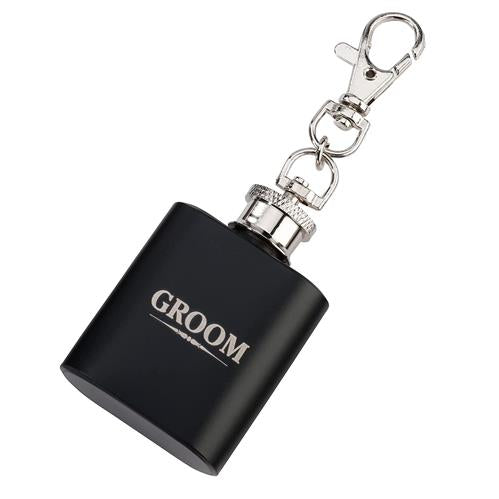 Groom Black Mini Flask