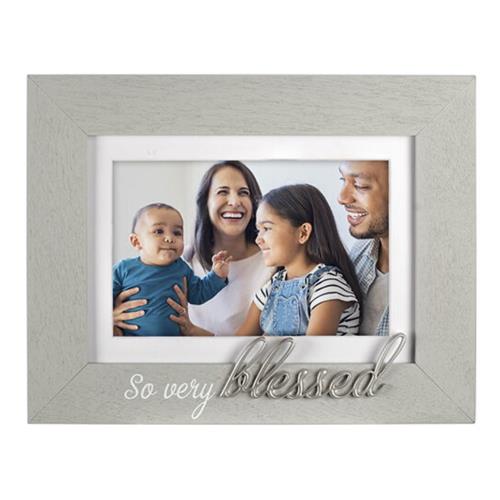 4x6 Distressed Matted Script - Blessed